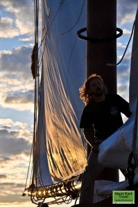 Sailing in Boston Harbor, Liberty Clipper