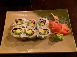 Peanut and Avocado sushi