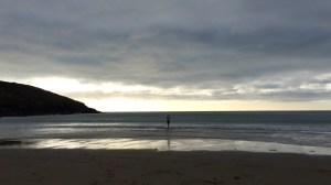 Anto swimming (in January)