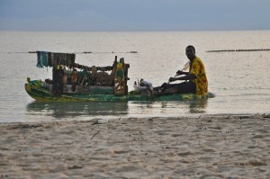 Mobile souvenir shops,  one of the early morning denizens