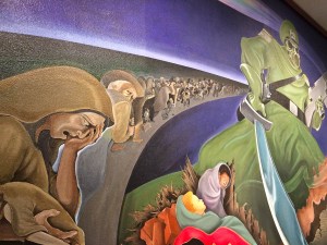 Detail: Children of the World Dream of Peace, by Leo Tanguma